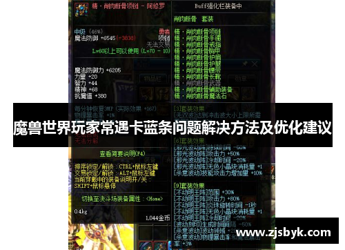 魔兽世界玩家常遇卡蓝条问题解决方法及优化建议
